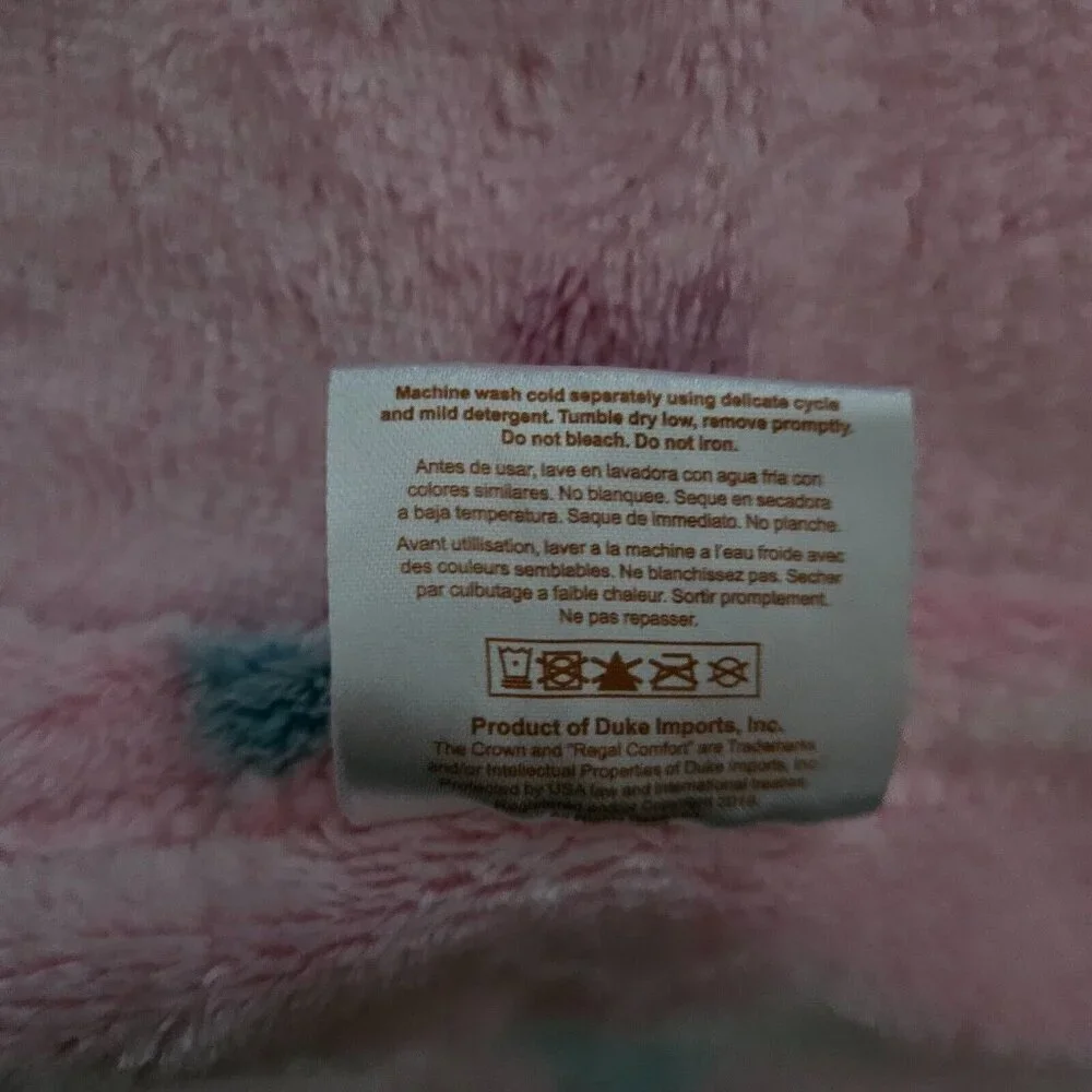 Pink White Horse Heart Blanket Regal Comfort Glow In The Dark Luxury Plush 50x56